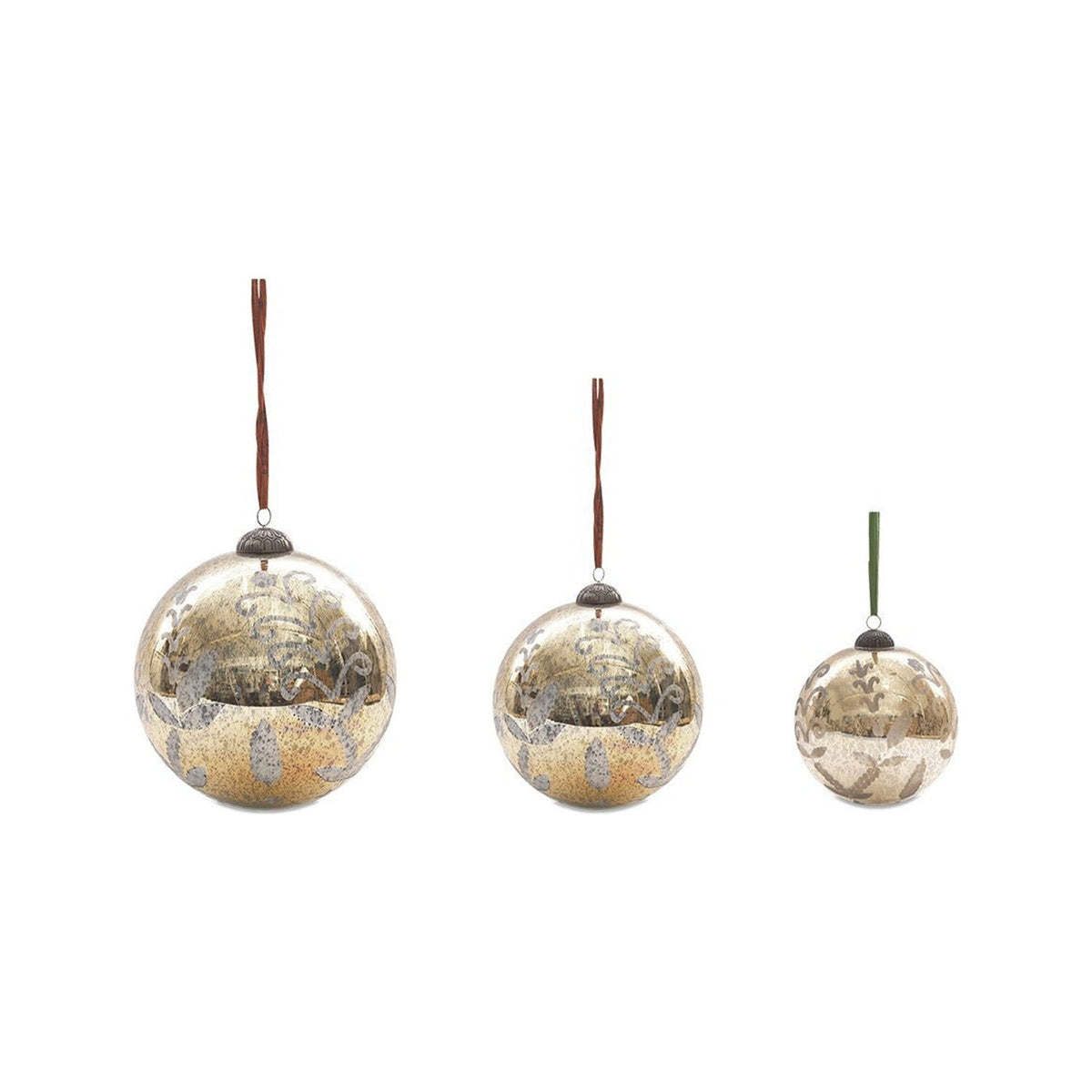 Medium Giant Glass Bauble - Antique Gold