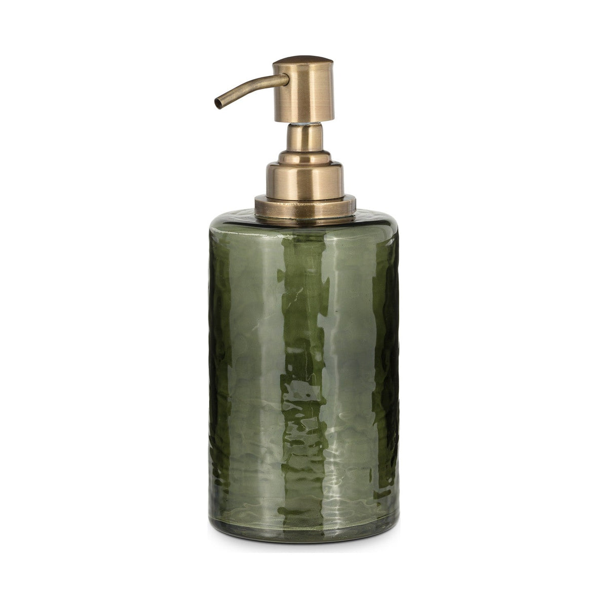 Ilcoso Recycled Hammered Glass Soap Dispenser - Green