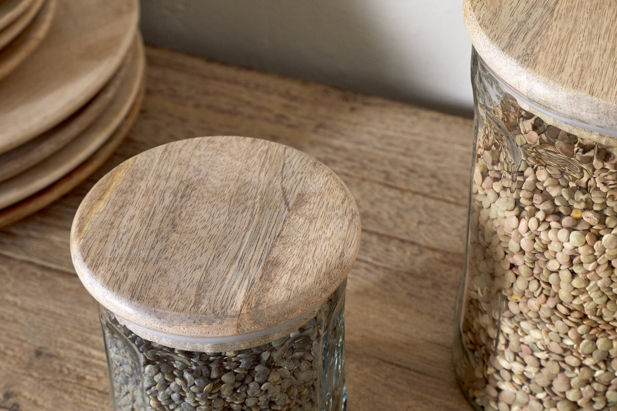 Igoko Medium Recycled Glass Storage Jar - Clear