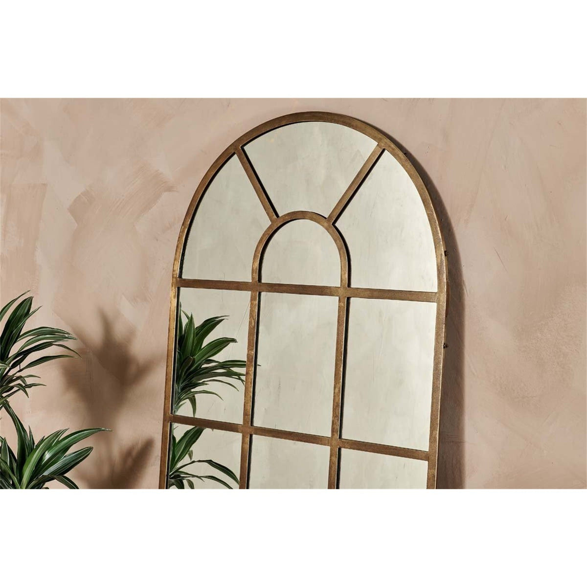Imoma Iron Arched Full Length Mirror - Brass