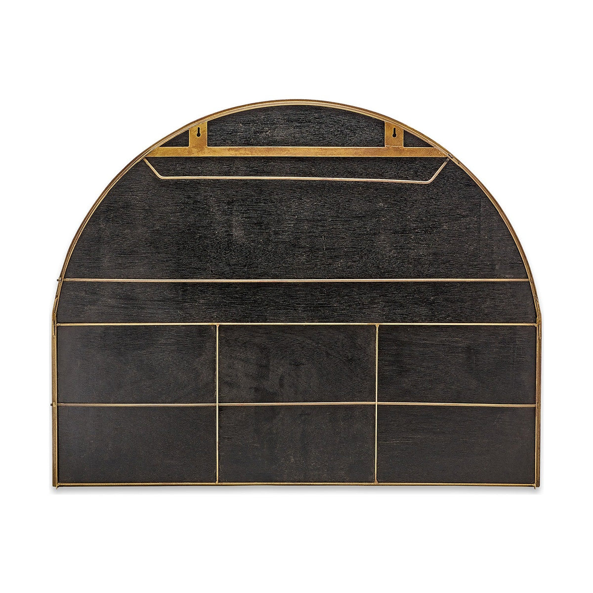 Imoma Iron Overmantel Arched Wall Mirror - Brass