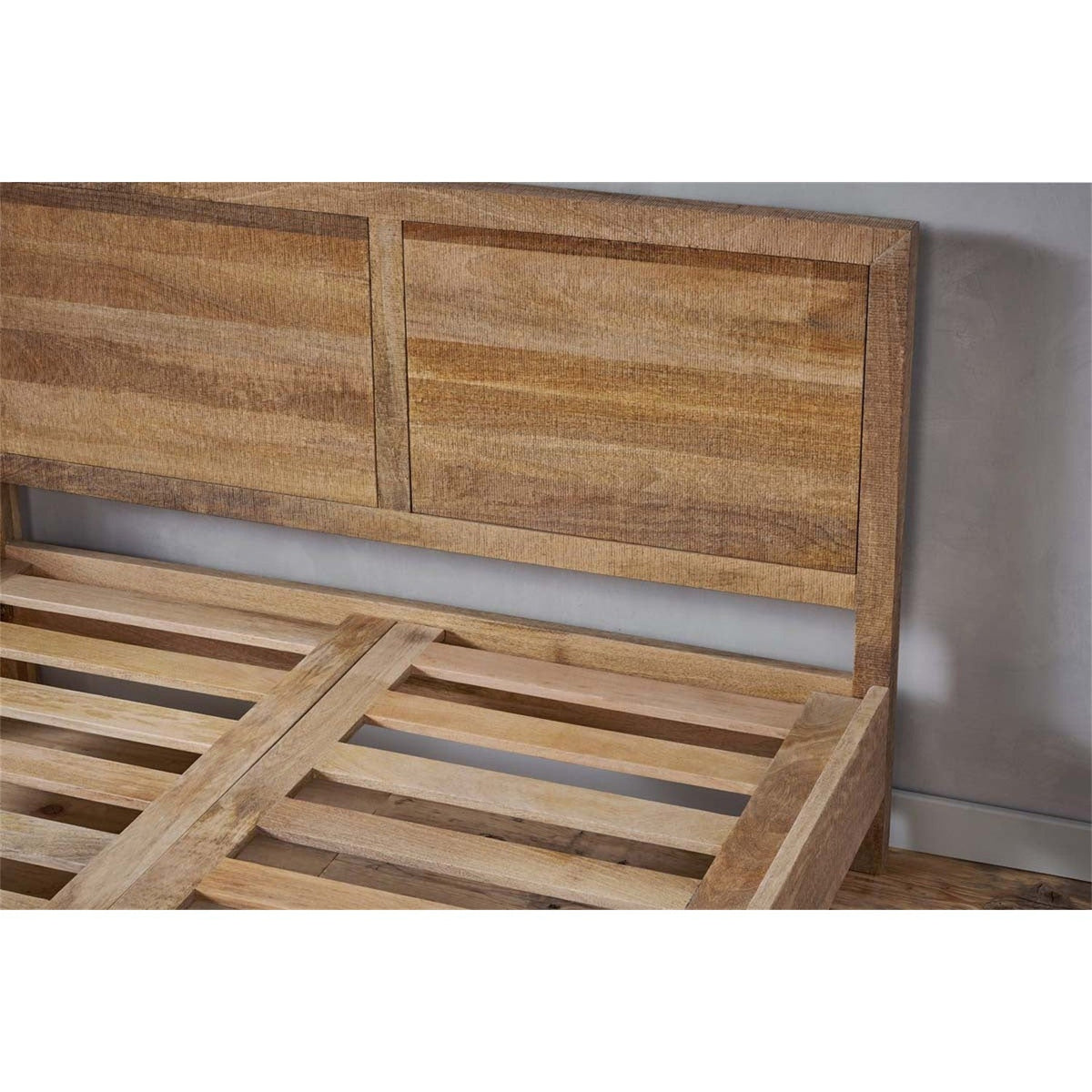 Indali King Mango Wood Bed Frame - Natural