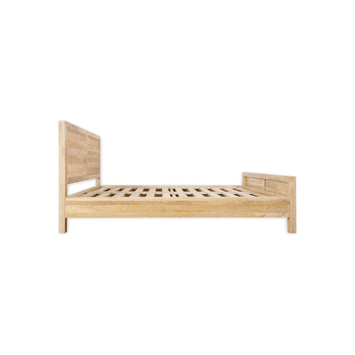 Indali Super King Mango Wood Bed Frame - Natural