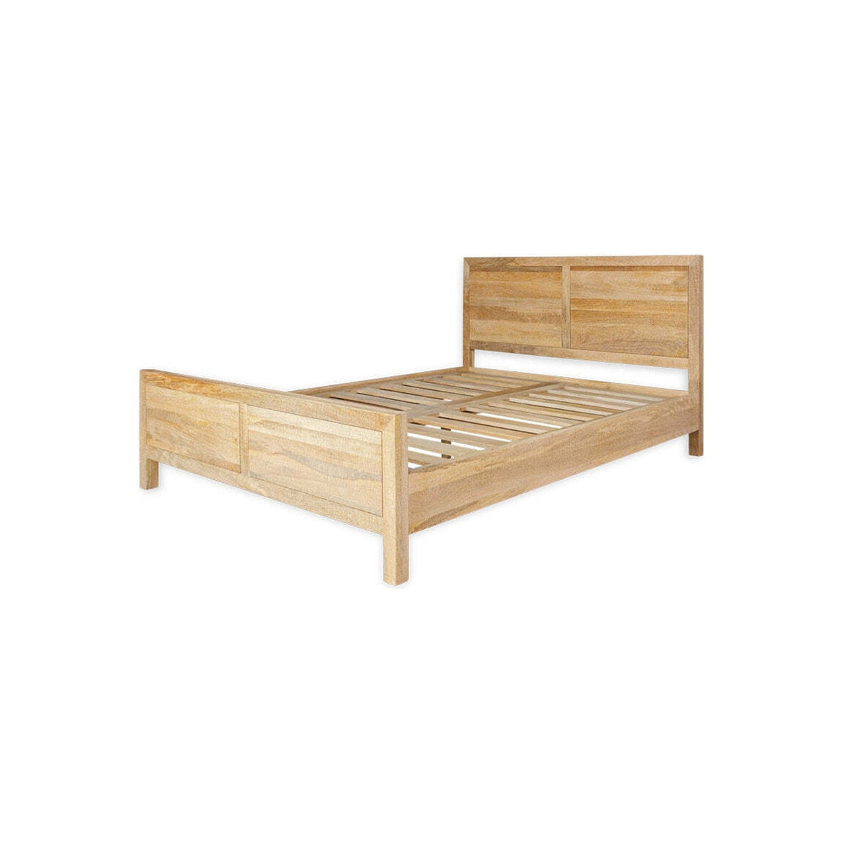 Indali Super King Mango Wood Bed Frame - Natural