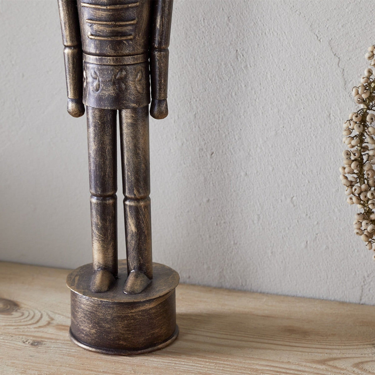Imay Large Nutcracker Decoration - Antique Brass