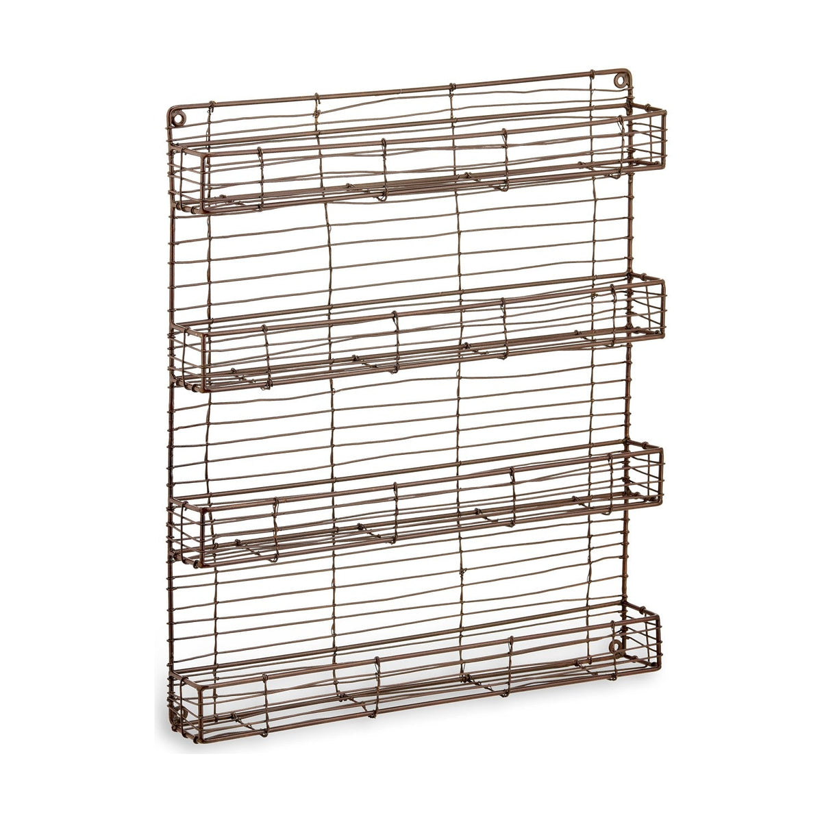 Torvessa Four Shelf Wire Spice Rack - Aged Brass