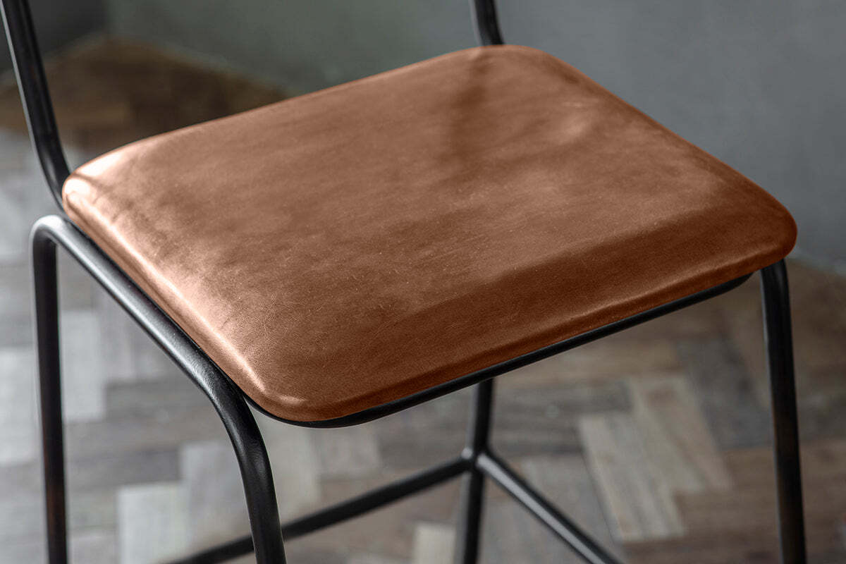 Iswa Leather & Cane Counter Stool - Tan