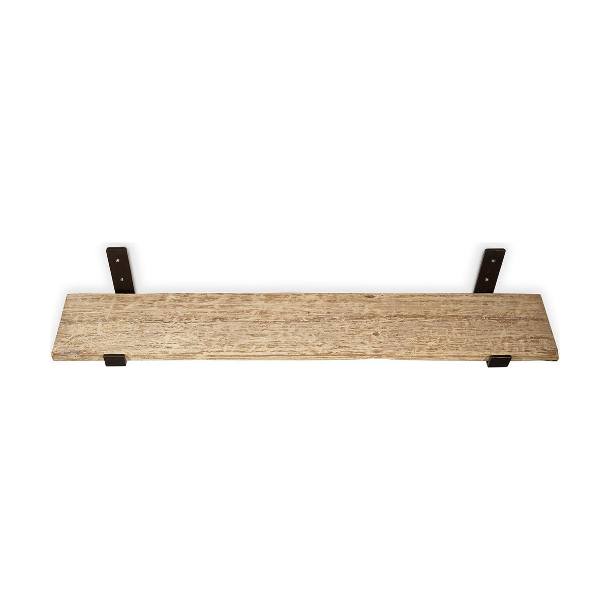 Ibo Large Reclaimed Wood & Iron Wall Shelf - Natural