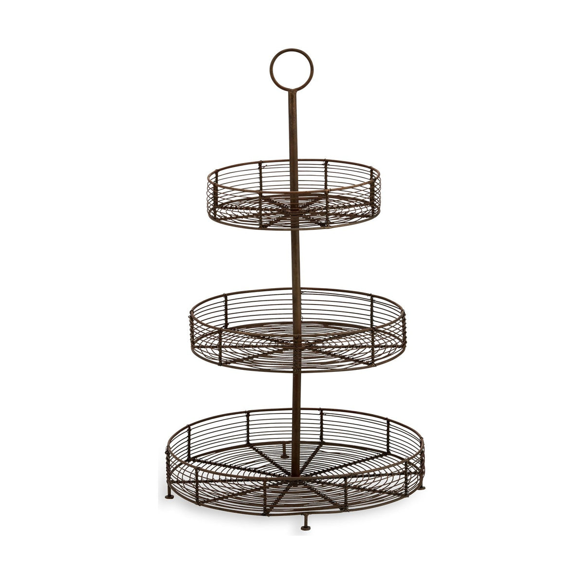 Inkollu Three Tier Wire Stand - Aged Brass