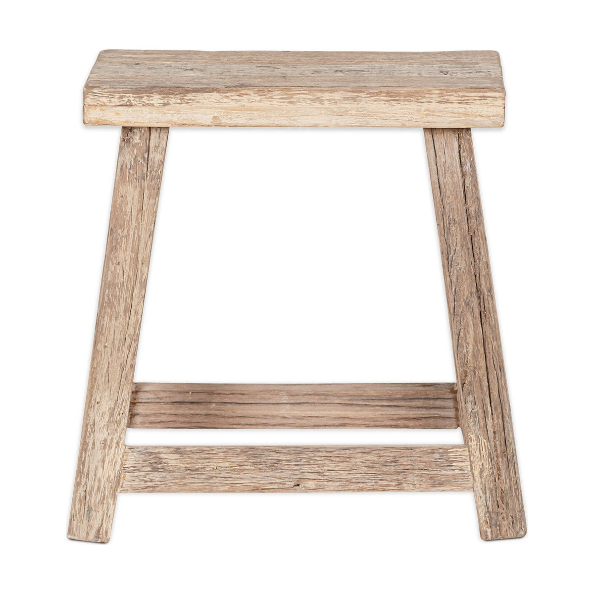 Ibo Reclaimed Wood Low Stool - Natural