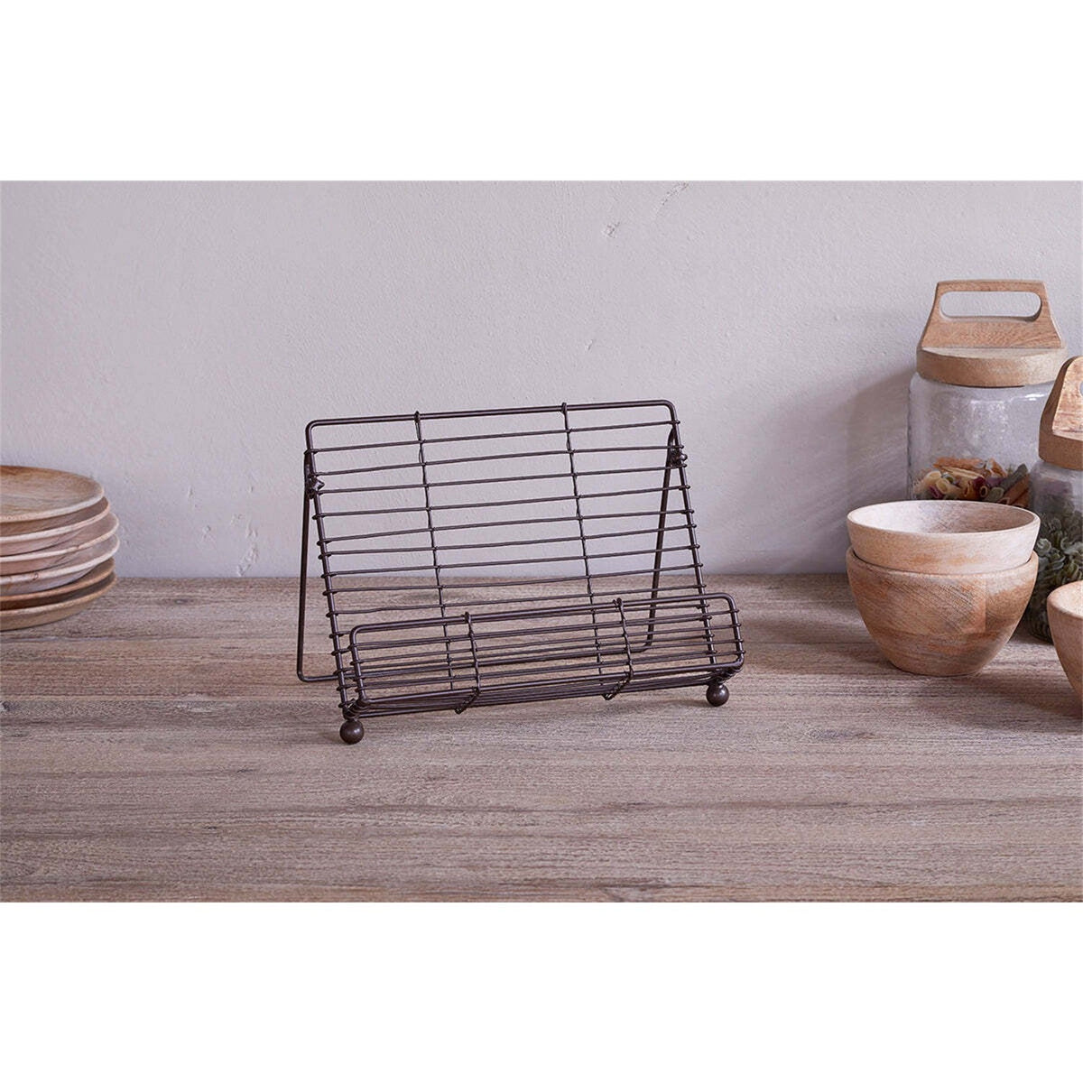 Inkollu Wire Cookbook Stand - Aged Brass