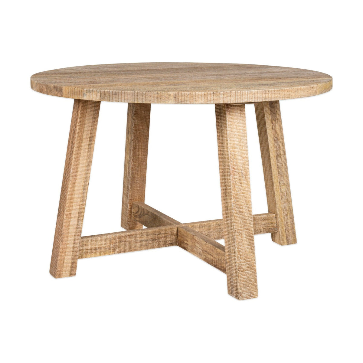 Indali Small Round Mango Wood Dining Table - Natural