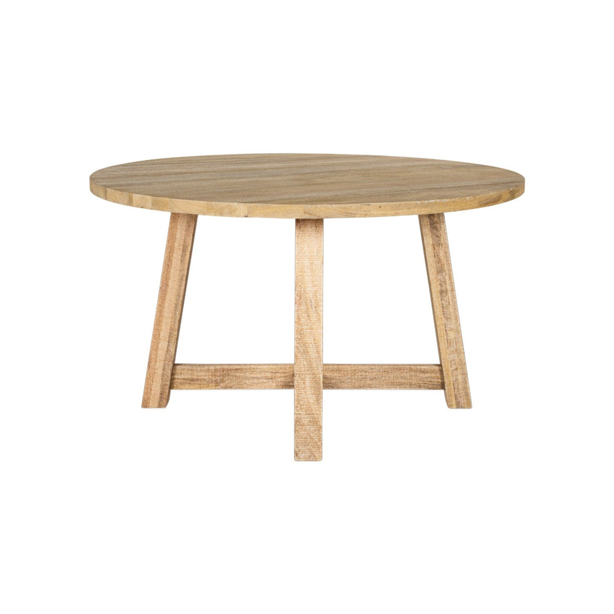 Indali Large Round Mango Wood Dining Table - Natural