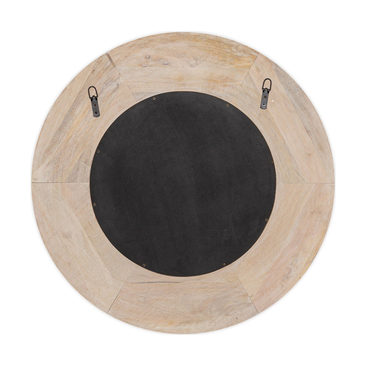 Itwa Mango Wood Carved Wall Mirror - Natural