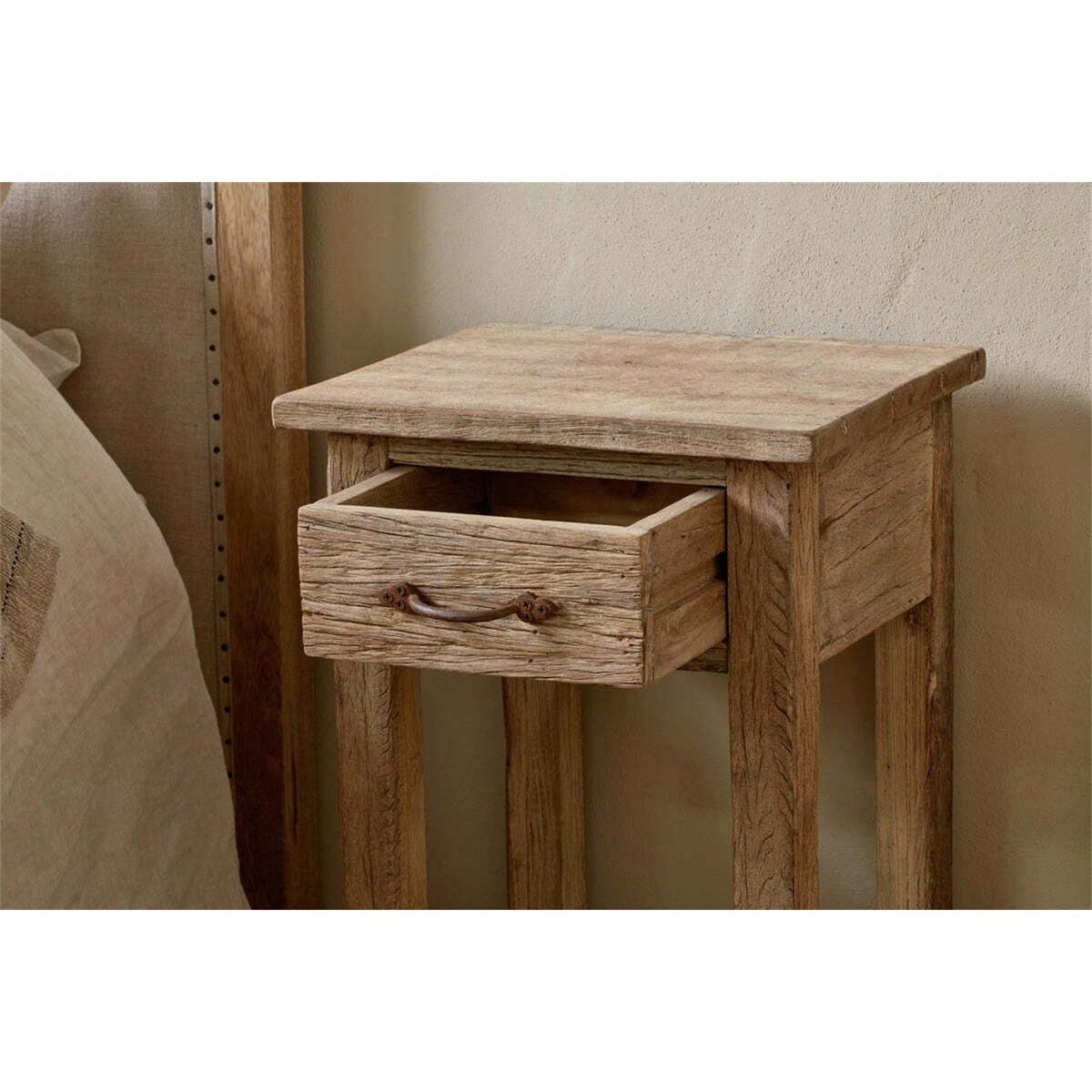 Ibo Reclaimed Wood Bedside Table - Natural