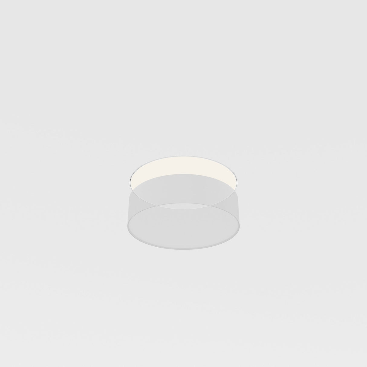 Close-up of Zon Mounting Ring in white, focusing on its simple yet sophisticated design for contemporary interiors