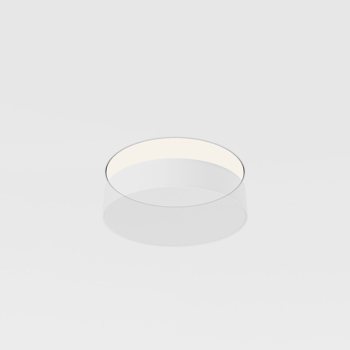 Close-up of Zon Mounting Ring in white, highlighting its clean lines and elegant construction suitable for minimalist spaces