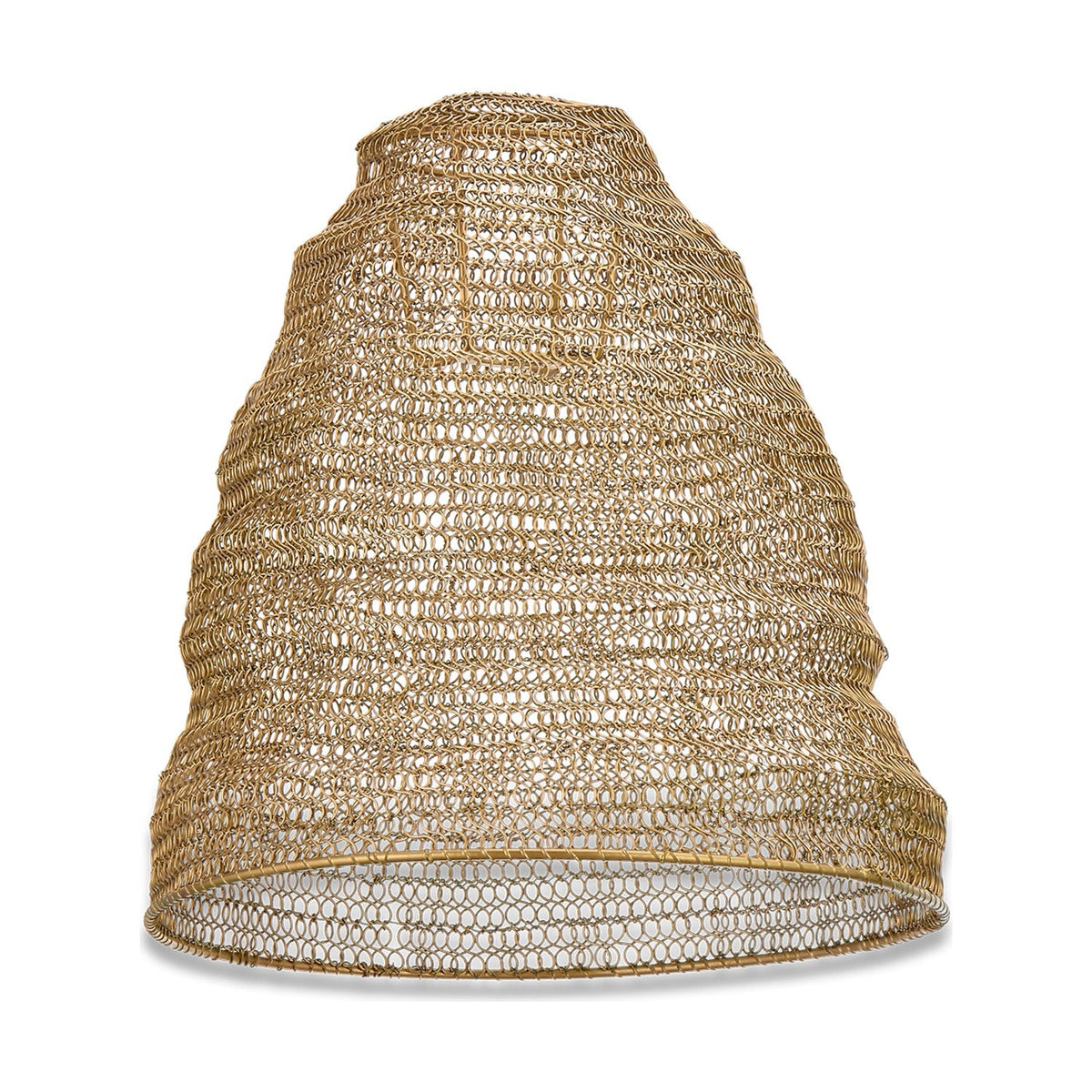 Jatani Small Oval Wire Lampshade - Antique Brass