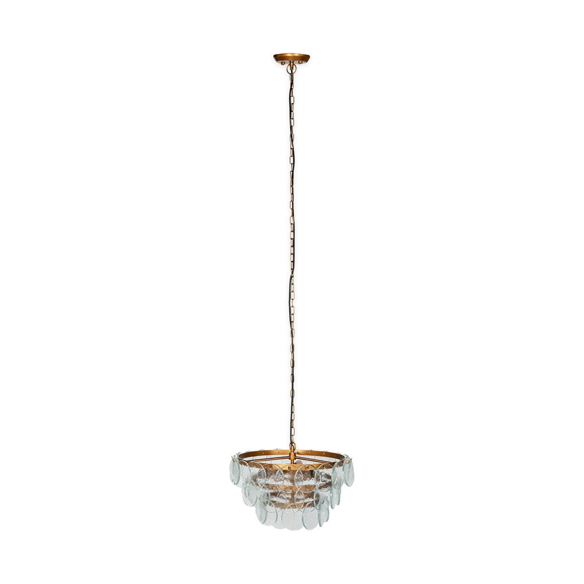 Kagitha Small 3 Light Recycled Glass Chandelier - Clear