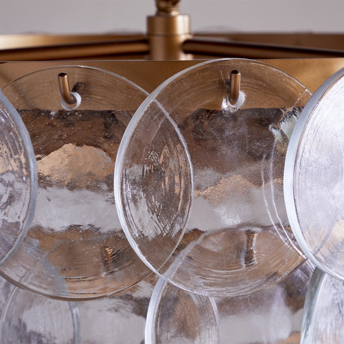 Kagitha Small 3 Light Recycled Glass Chandelier - Clear
