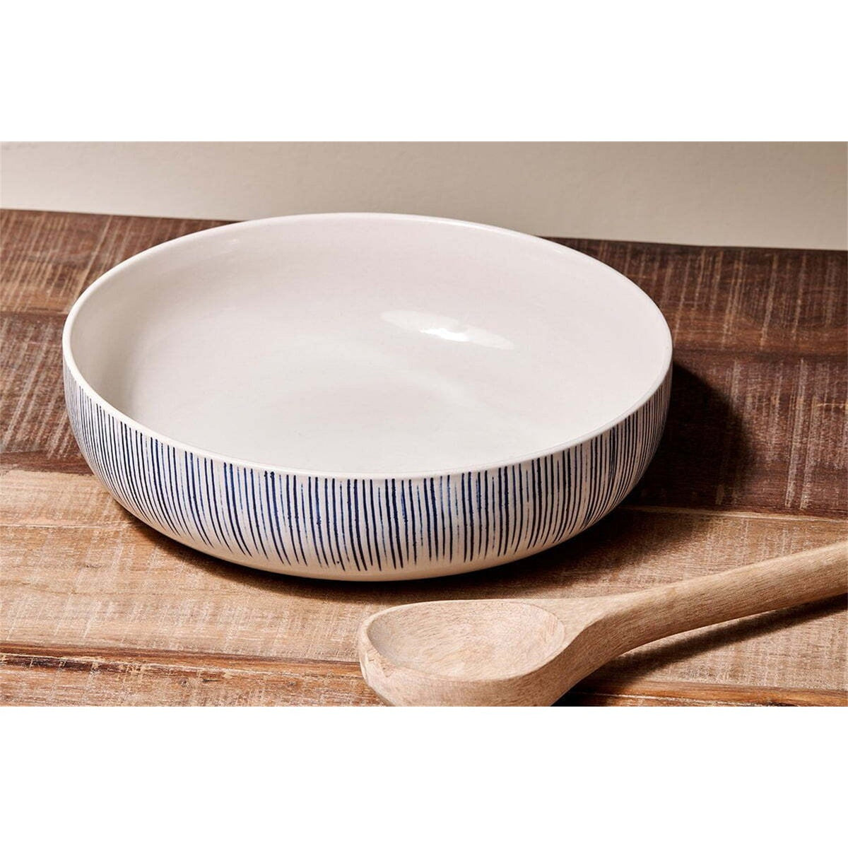 Karuma Ceramic Serving Bowl - Blue & White