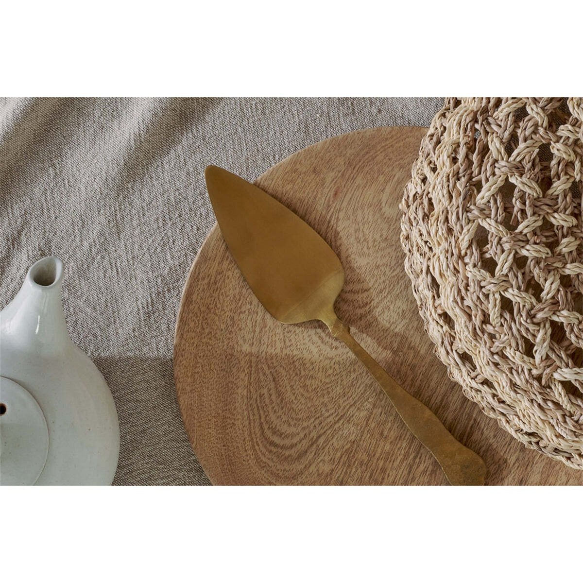 Khana Stainless Steel Cake Slice - Brushed Gold