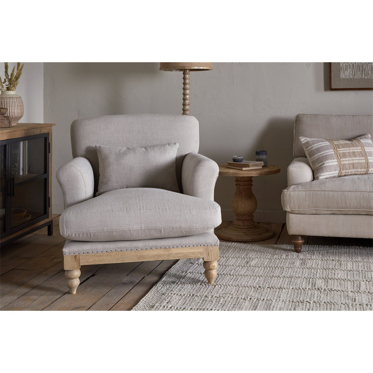 Kashi Linen Armchair - Natural