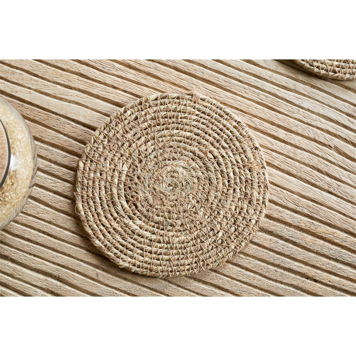 Keso Woven Coasters - Brown - Set of 4