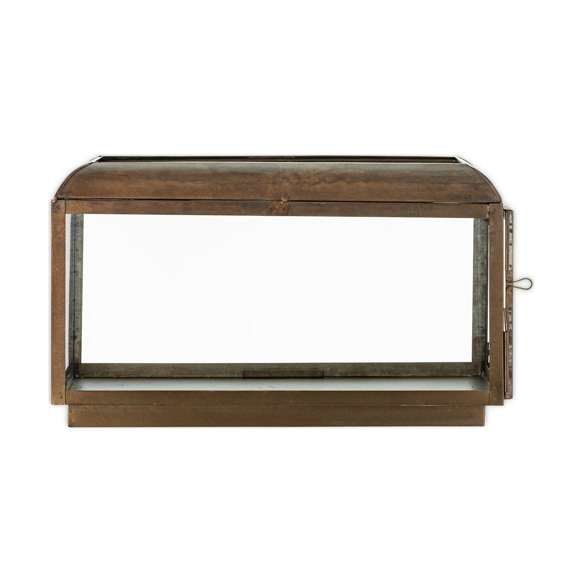 Kiwanda Wide Glass Lantern - Antique Brass