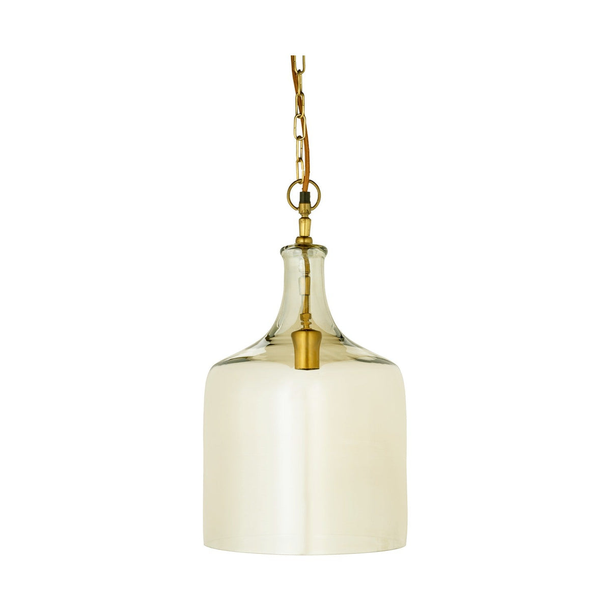 Kalsi Small Recycled Glass Pendant Light - Lustre