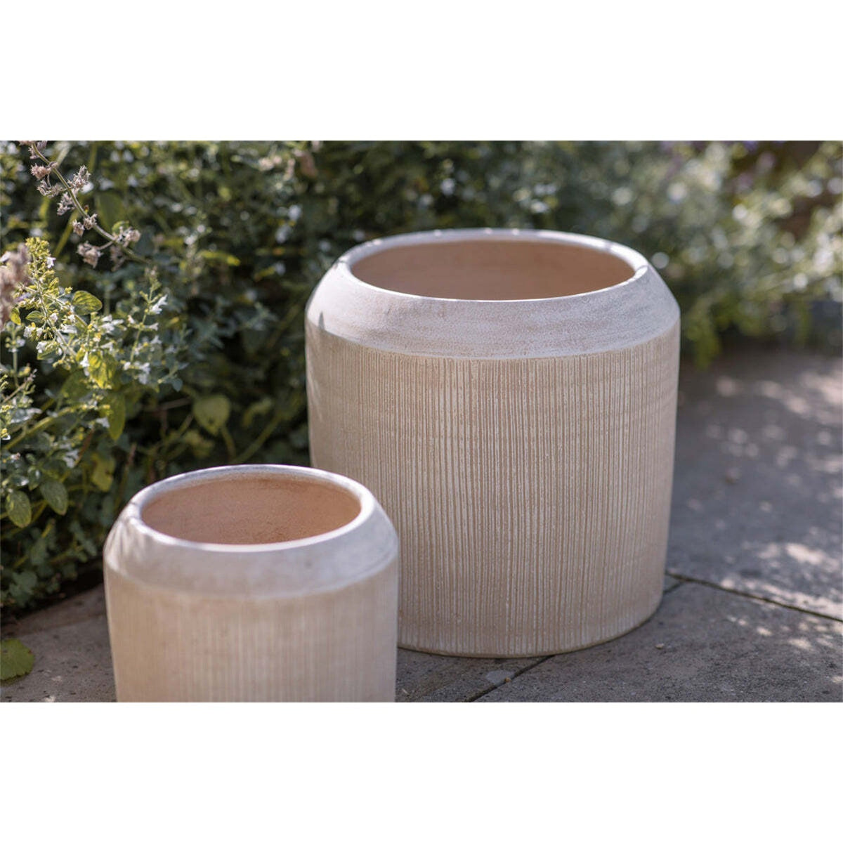 Kubo Large Ceramic Planter - Cream