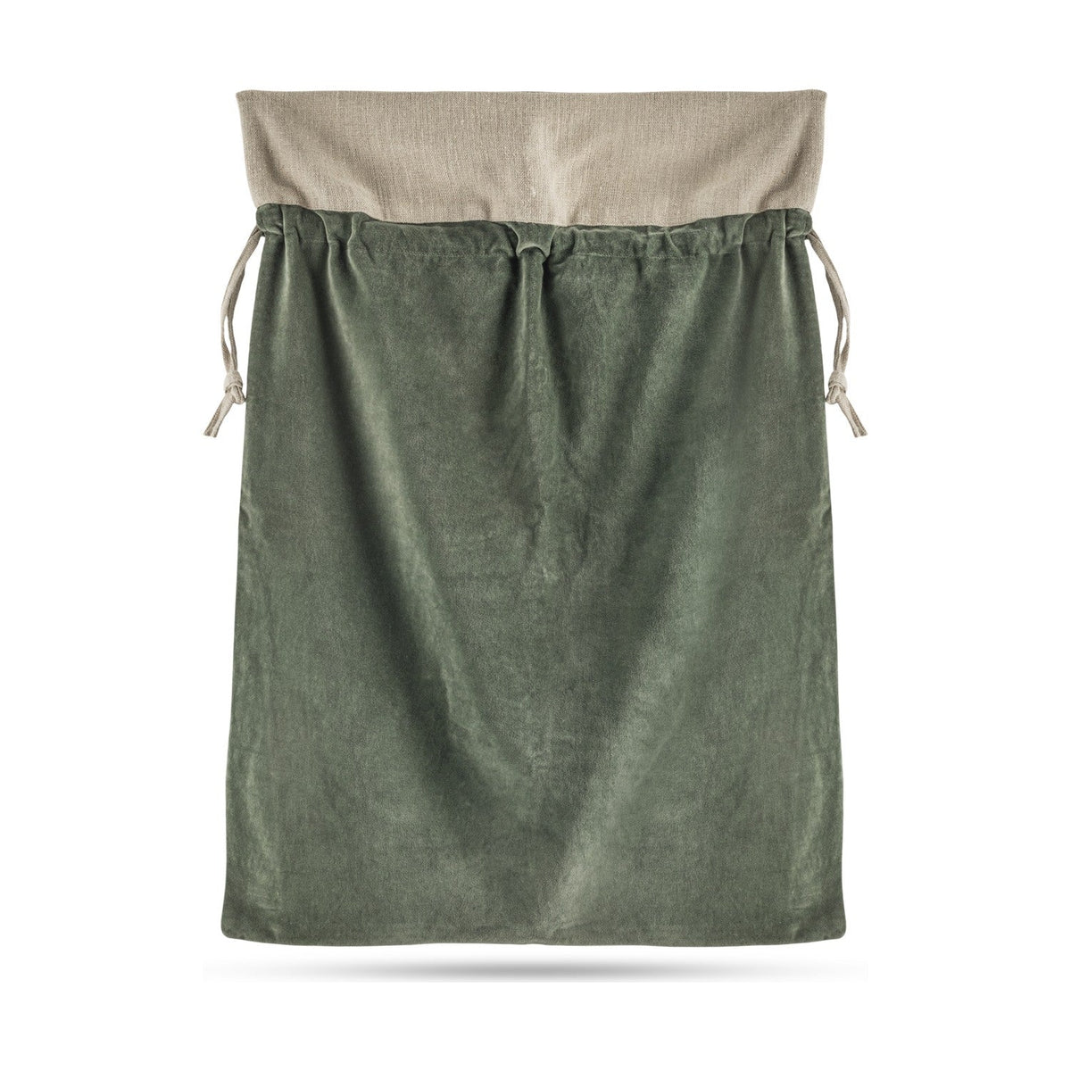 Karru Cotton Velvet Christmas Sack - Forest Green