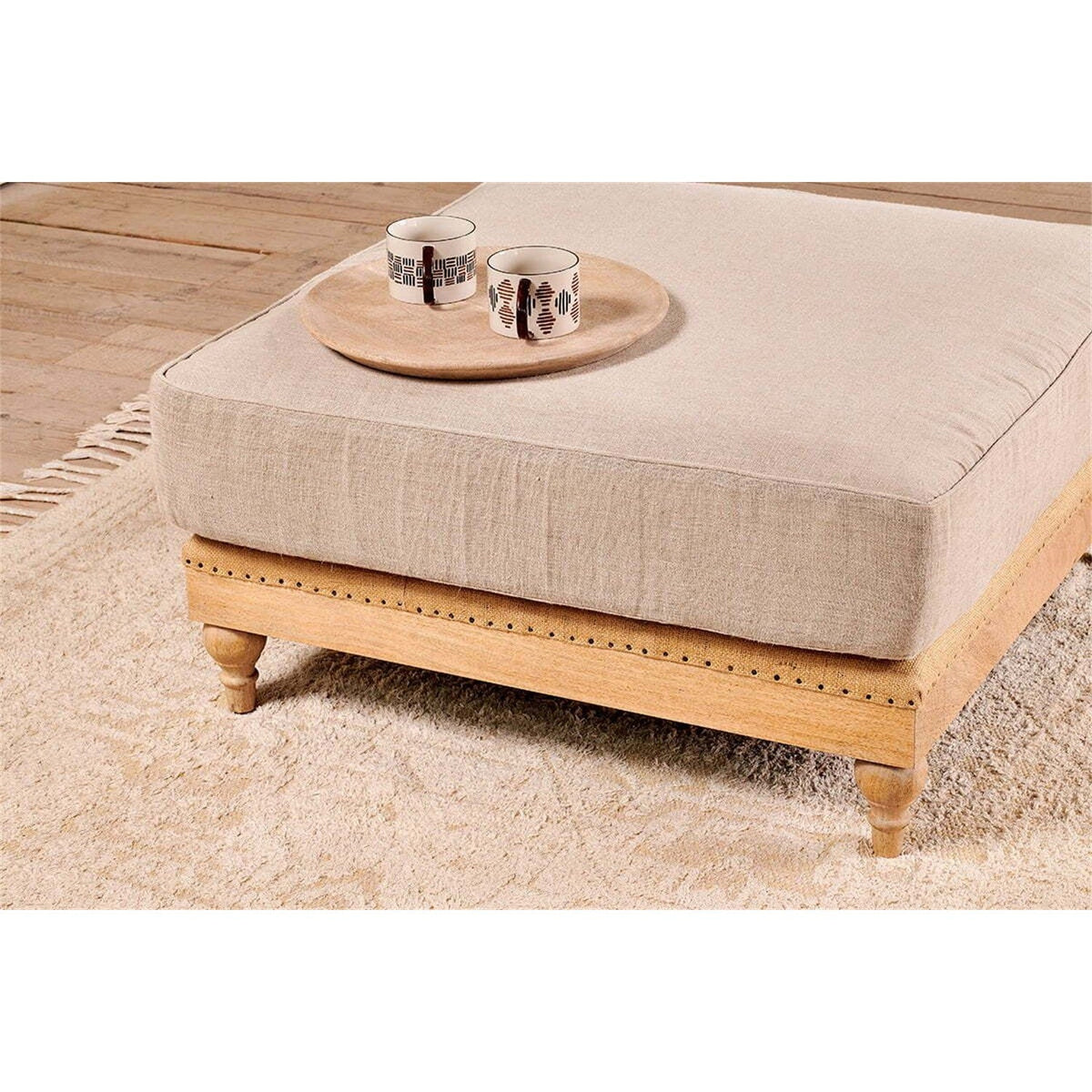 Krissa Footstool Modular Sofa - Natural