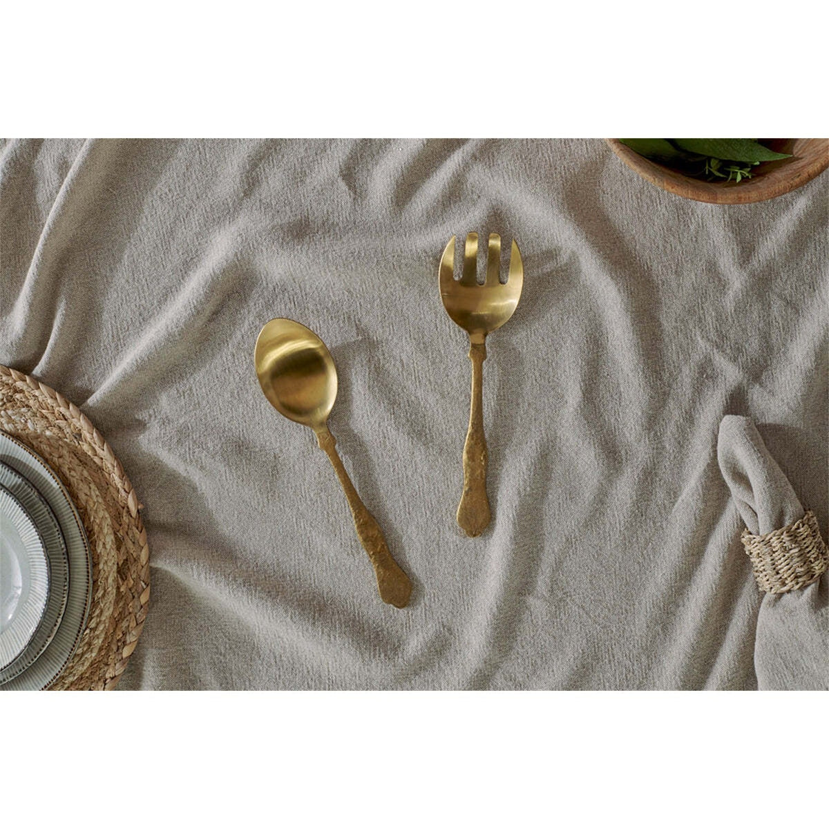 Khana Salad Servers - Brushed Gold - Set of 2
