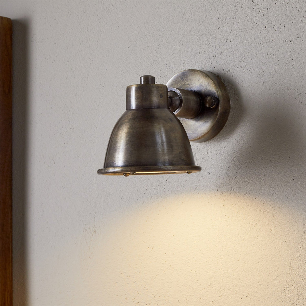 Kasai Brass Wall Spotlight - Antique Brass