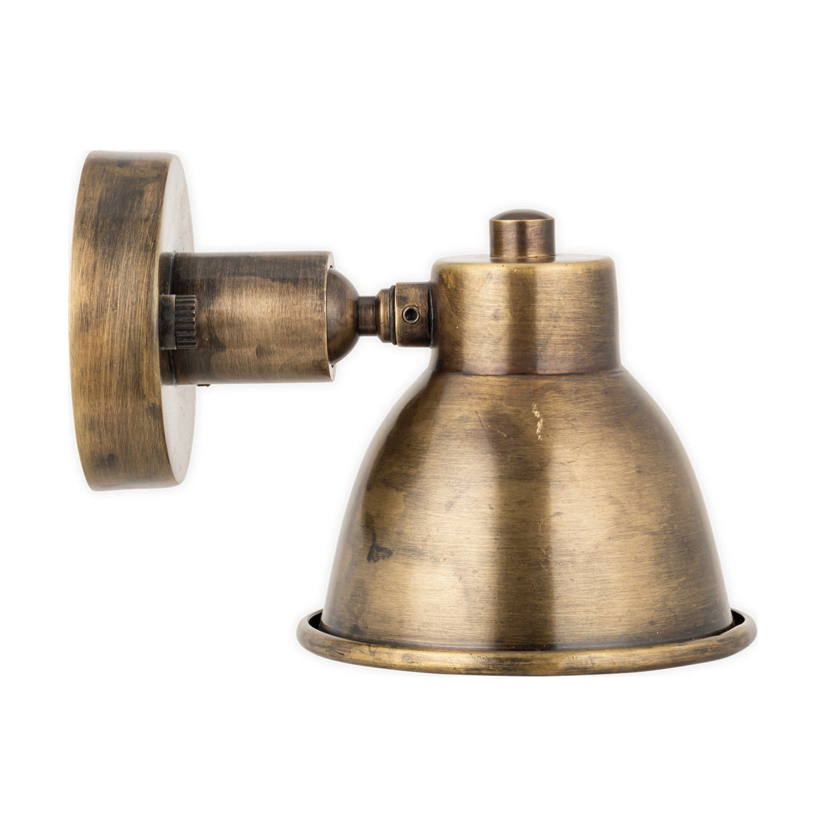 Kasai Brass Wall Spotlight - Antique Brass
