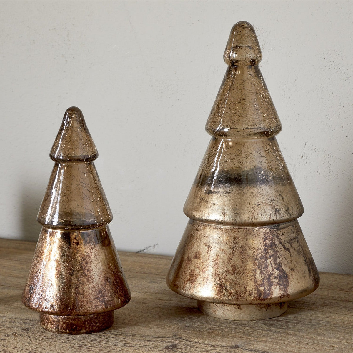 Konara Small Glass Christmas Tree - Gold Crackle