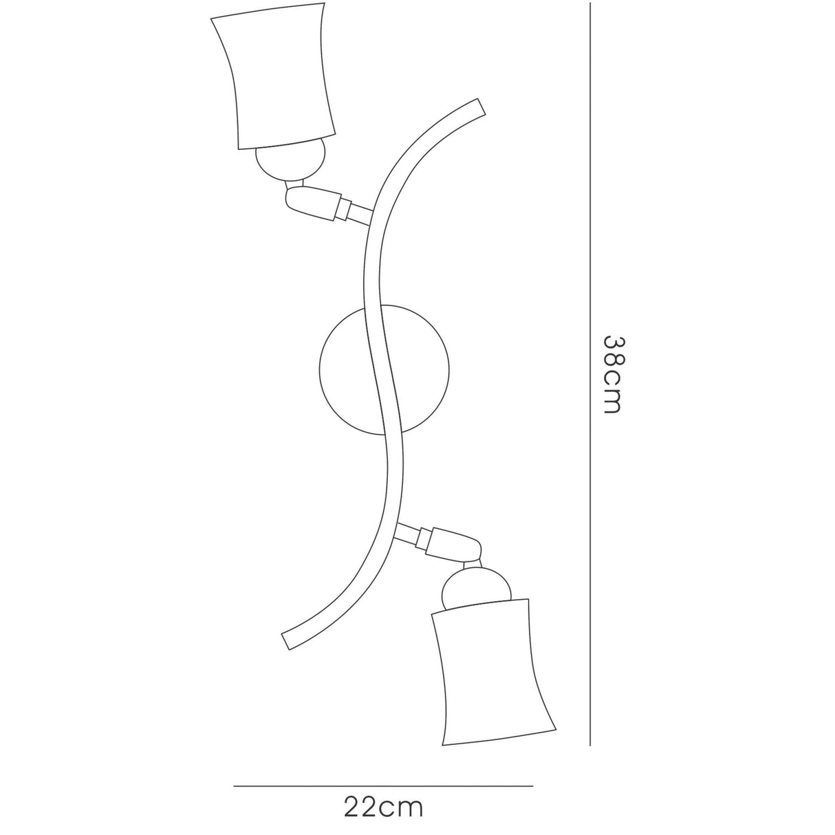 Toscano 2 Light Frosted Glass Wall Light - White & Gold