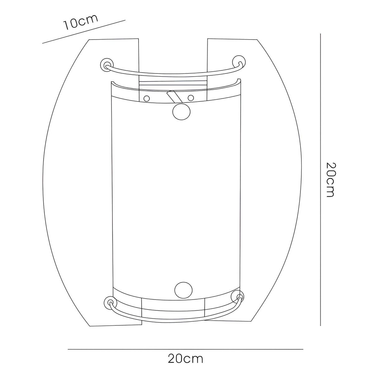 Jiva 1 Light Frosted Glass Wall Light - Chrome
