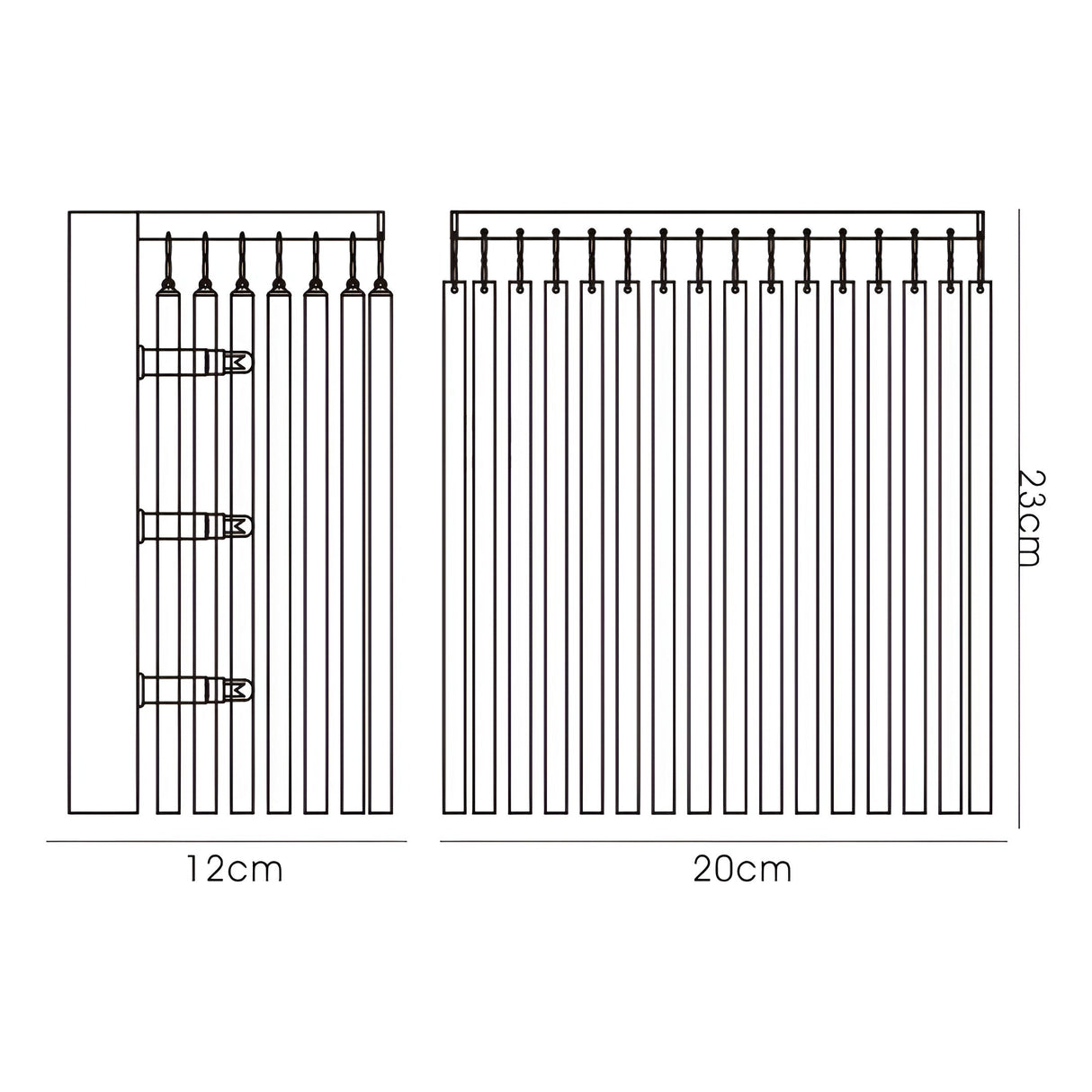 Zanthe 3 Light Glass Wall Light - Polished Chrome