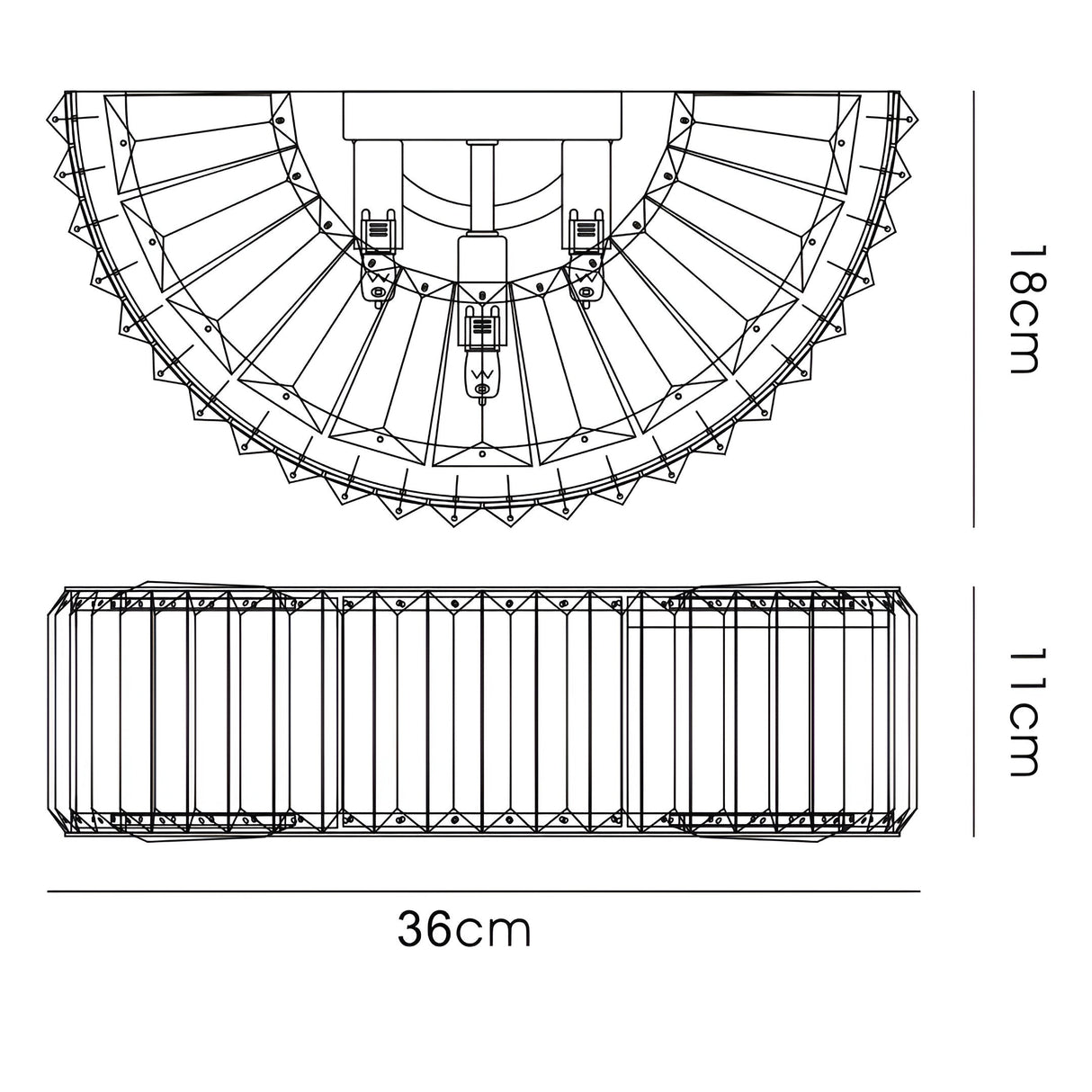 Torre 3 Light Crystal Wall Light - Polished Chrome
