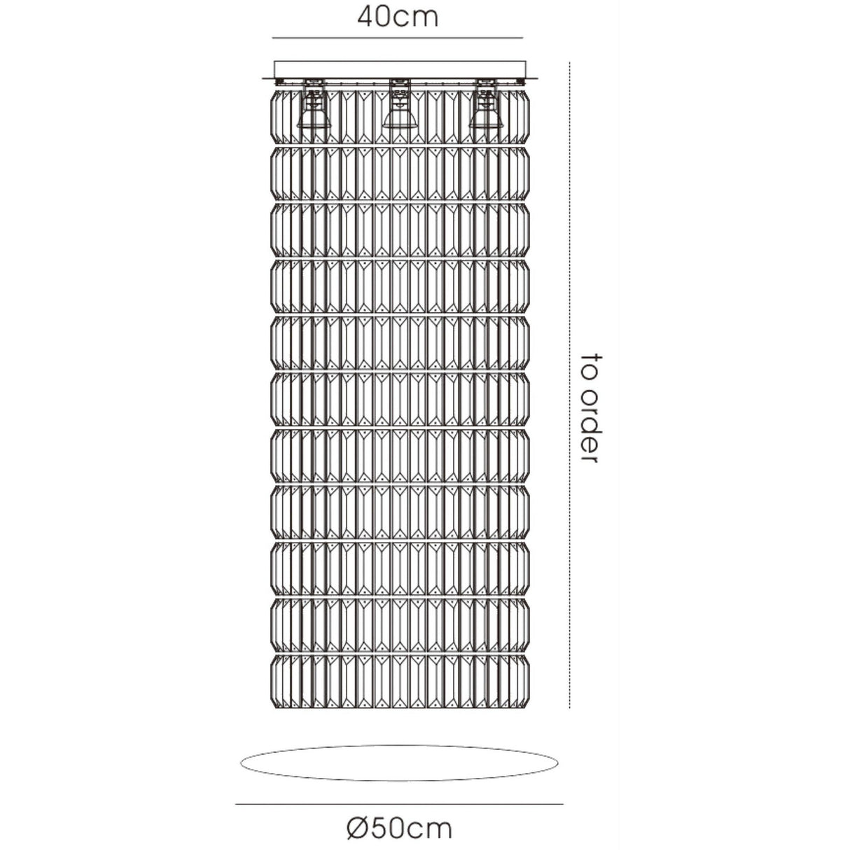 Torre 40cm Mirror Plates 5 Light Crystal Flush Chandelier - Chrome