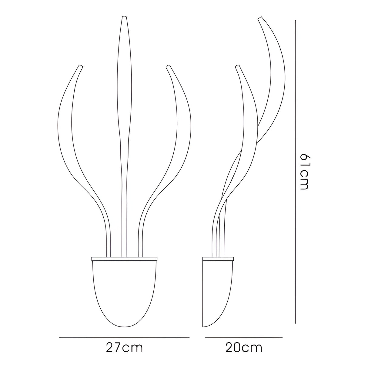 Llamas 3 Light Wall Light - Polished Chrome