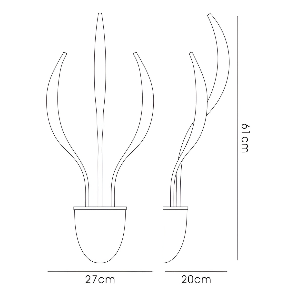 Llamas 3 Light Wall Light - White