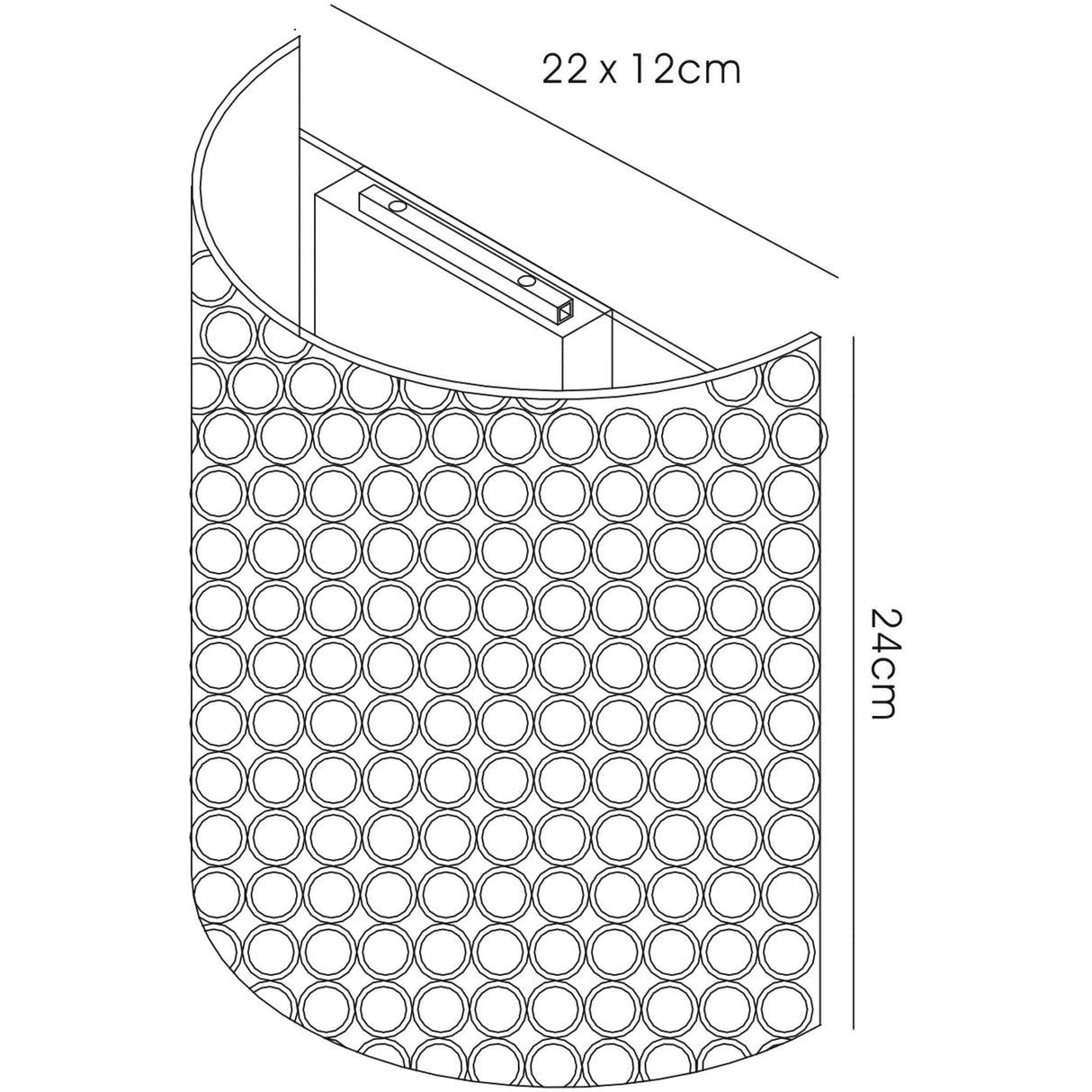 Ava Rectangle 2 Light Crystal Wall Light - Chrome