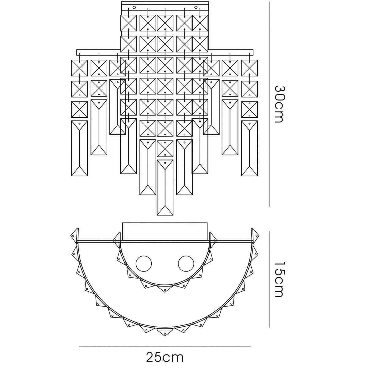 Maddison 2 Light Crystal Wall Light - Polished Chrome