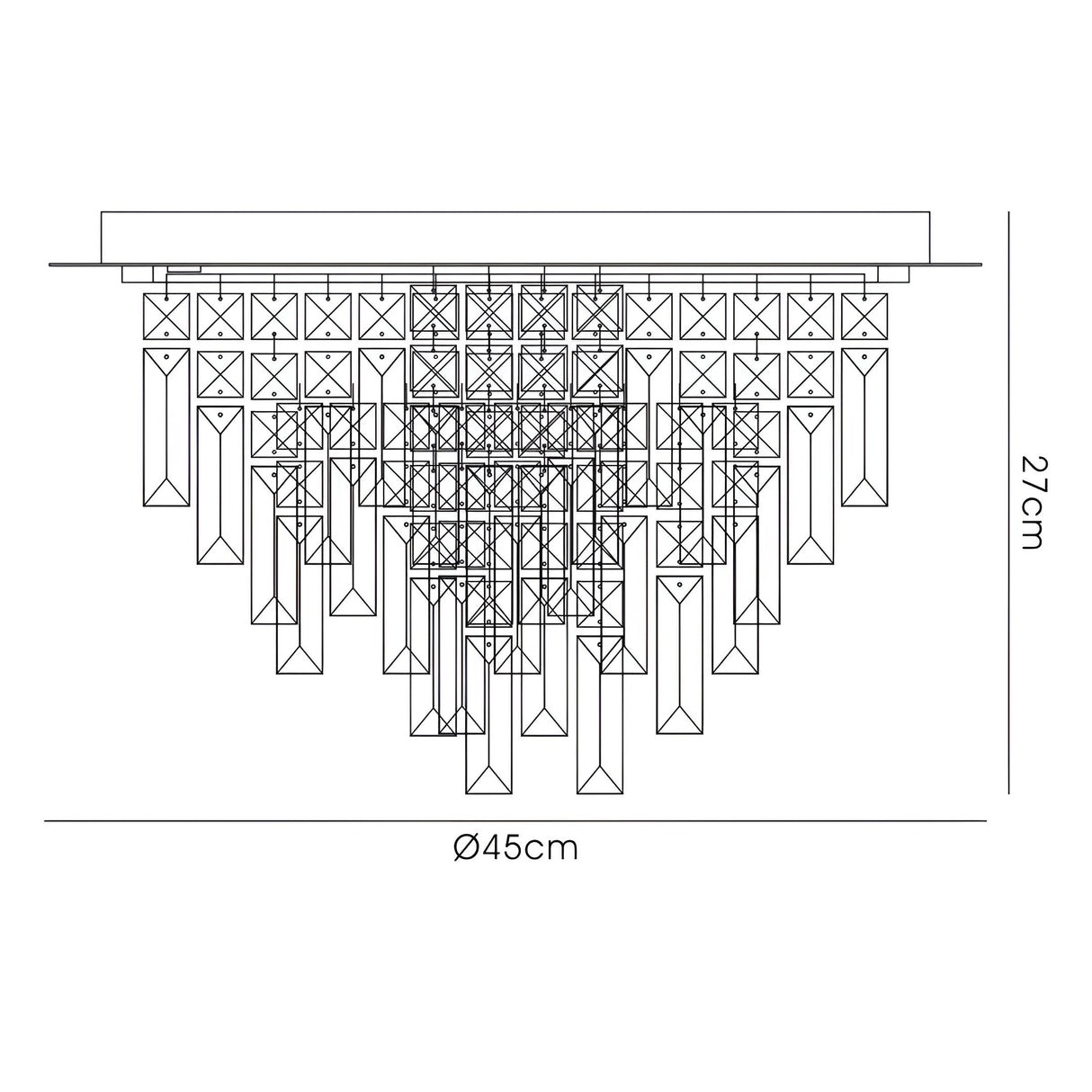 Maddison 6 Light Round Crystal Flush Ceiling Light - Polished Chrome