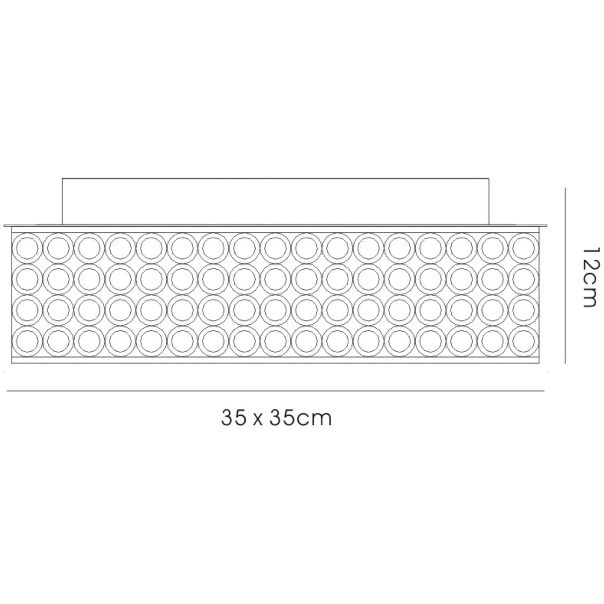 Piazza 4 Light Crystal Flush Ceiling Light - Polished Chrome