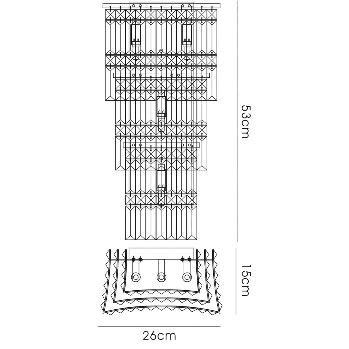 Gianni 4 Light Crystal Wall Light - Polished Chrome