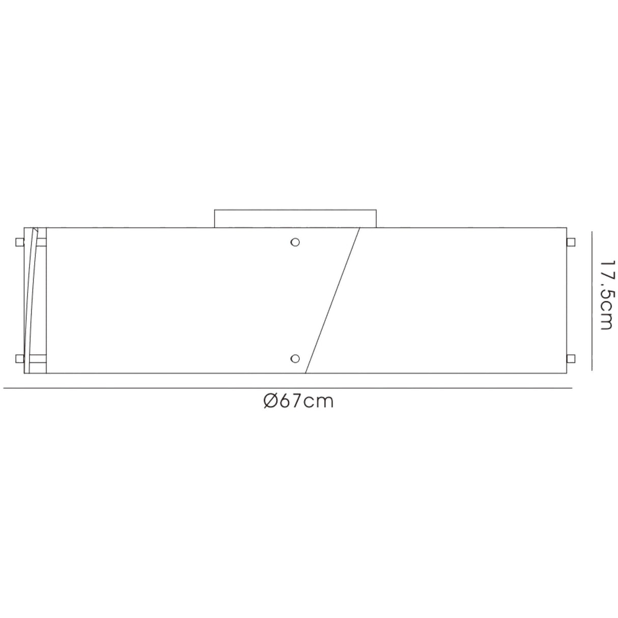 Dakota Large 4 Light Flush Ceiling Light - Red & White
